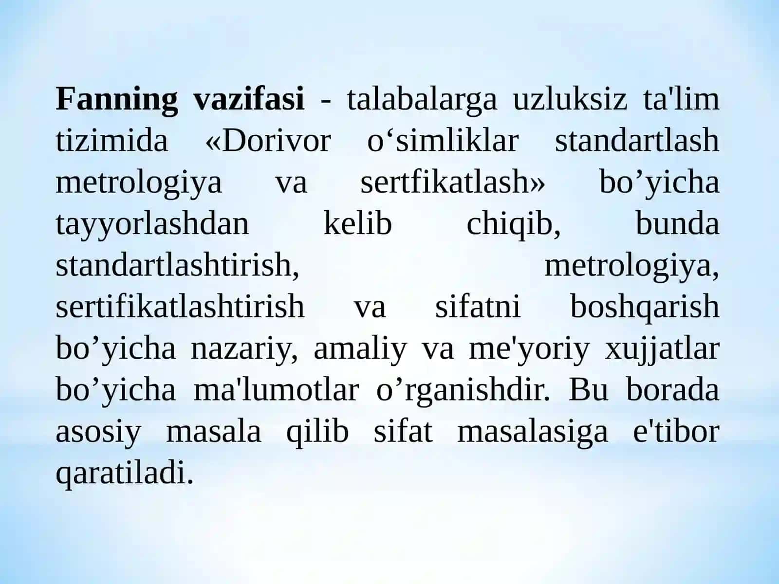 Kirish. Fanningmaqsadvavazifasi 4