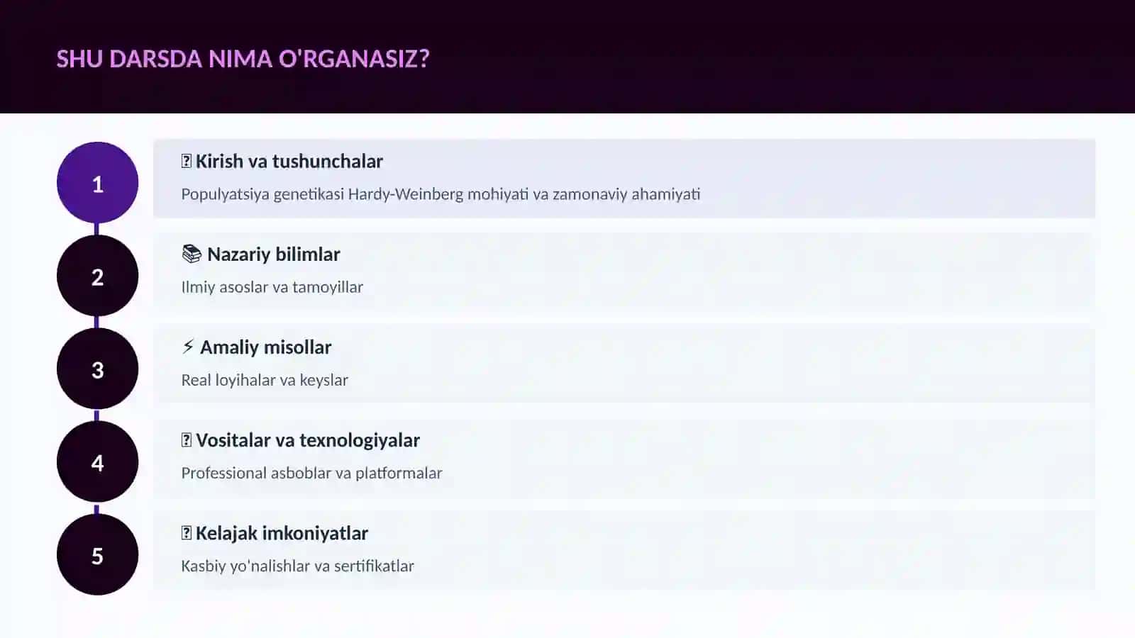Populyatsiya genetikasi Hardy-Weinberg 4