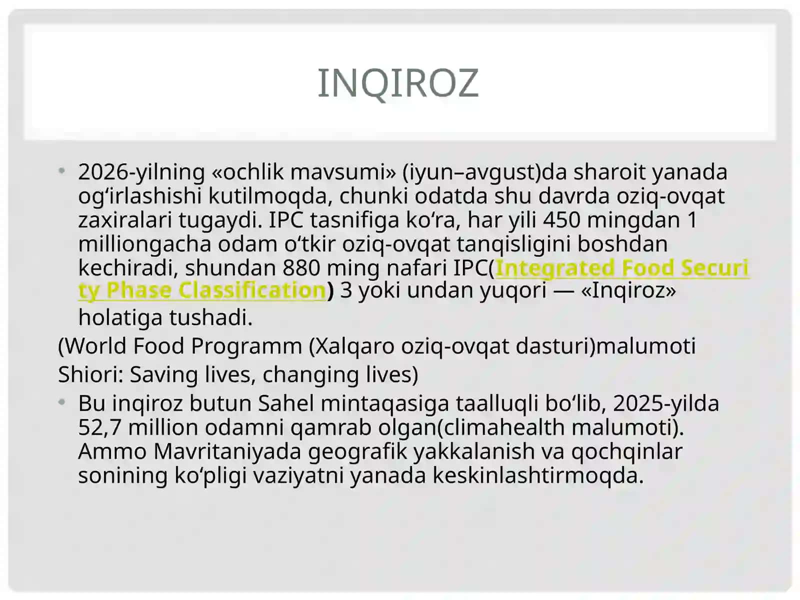 Mavritaniyada Oziq-ovqat Muammolari 4