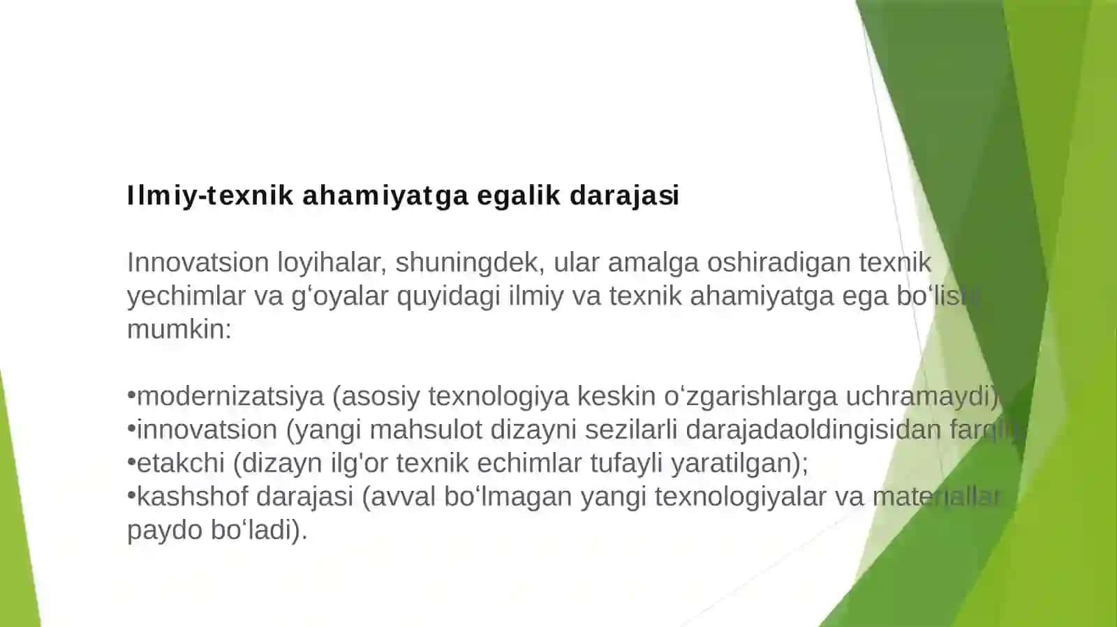 Innovatsion loyihalar portfialini boshqarish usullari va vositalari 4