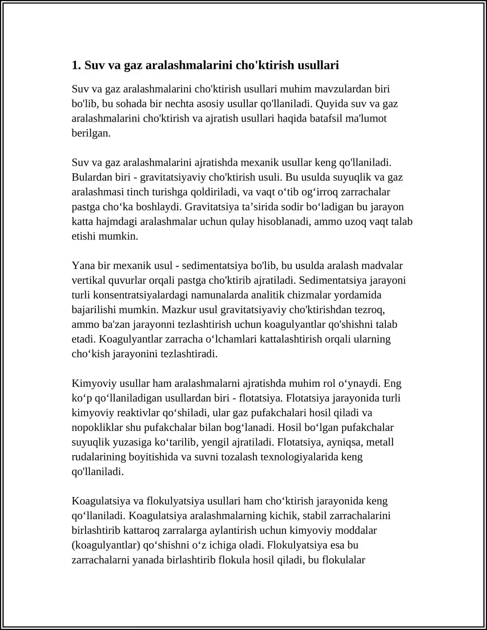 SUYUQ VA GAZ SISTEMALARINI CHO'KTIRISH, FILTRLASH, SENTRIFUGALASH ( SIKLONLASH ) APPARATLARI 4
