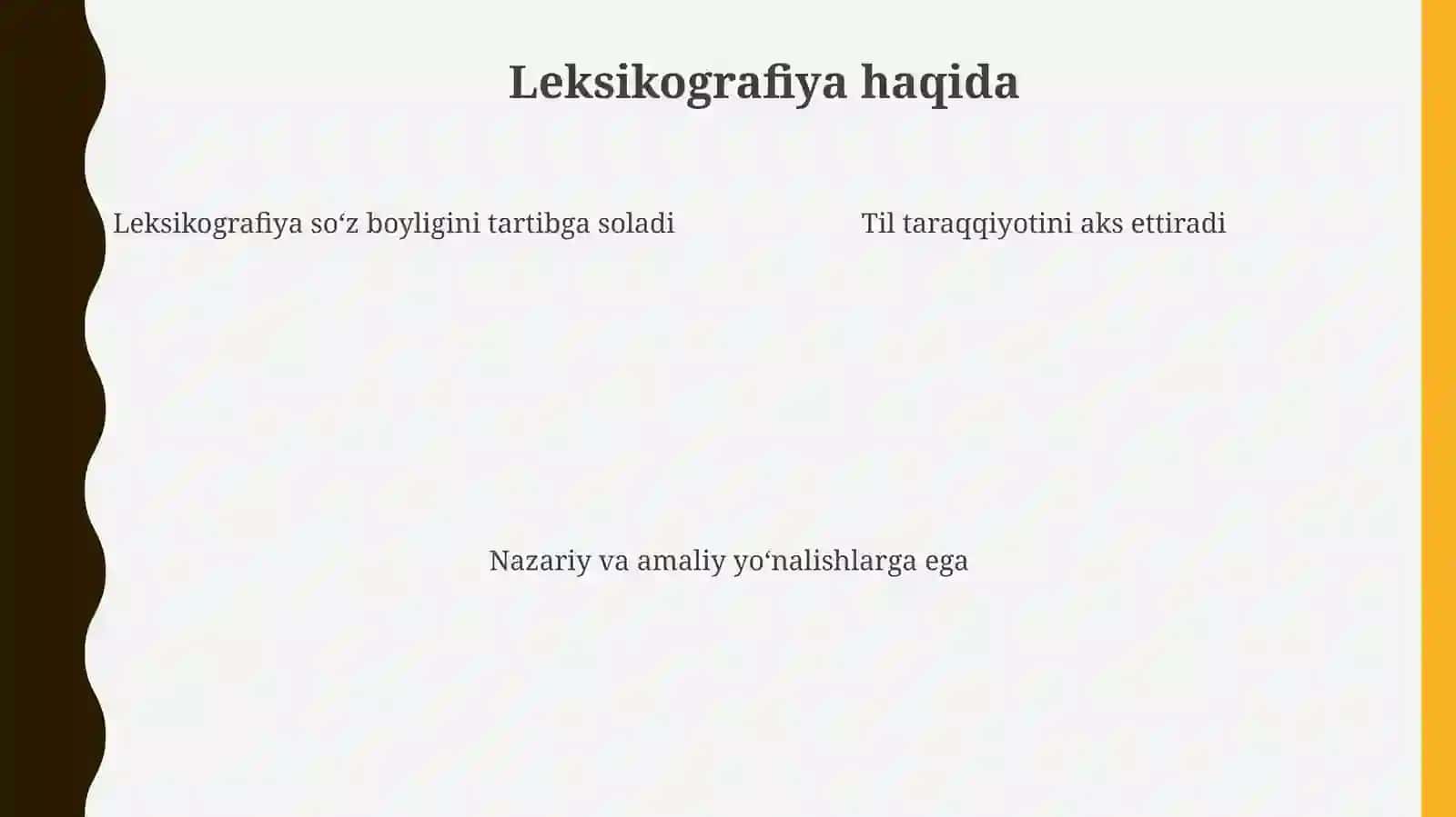 O‘zbek leksikografiyasi. Bir tilli va ko‘p tilli lug‘atlar bilan tanishish 4