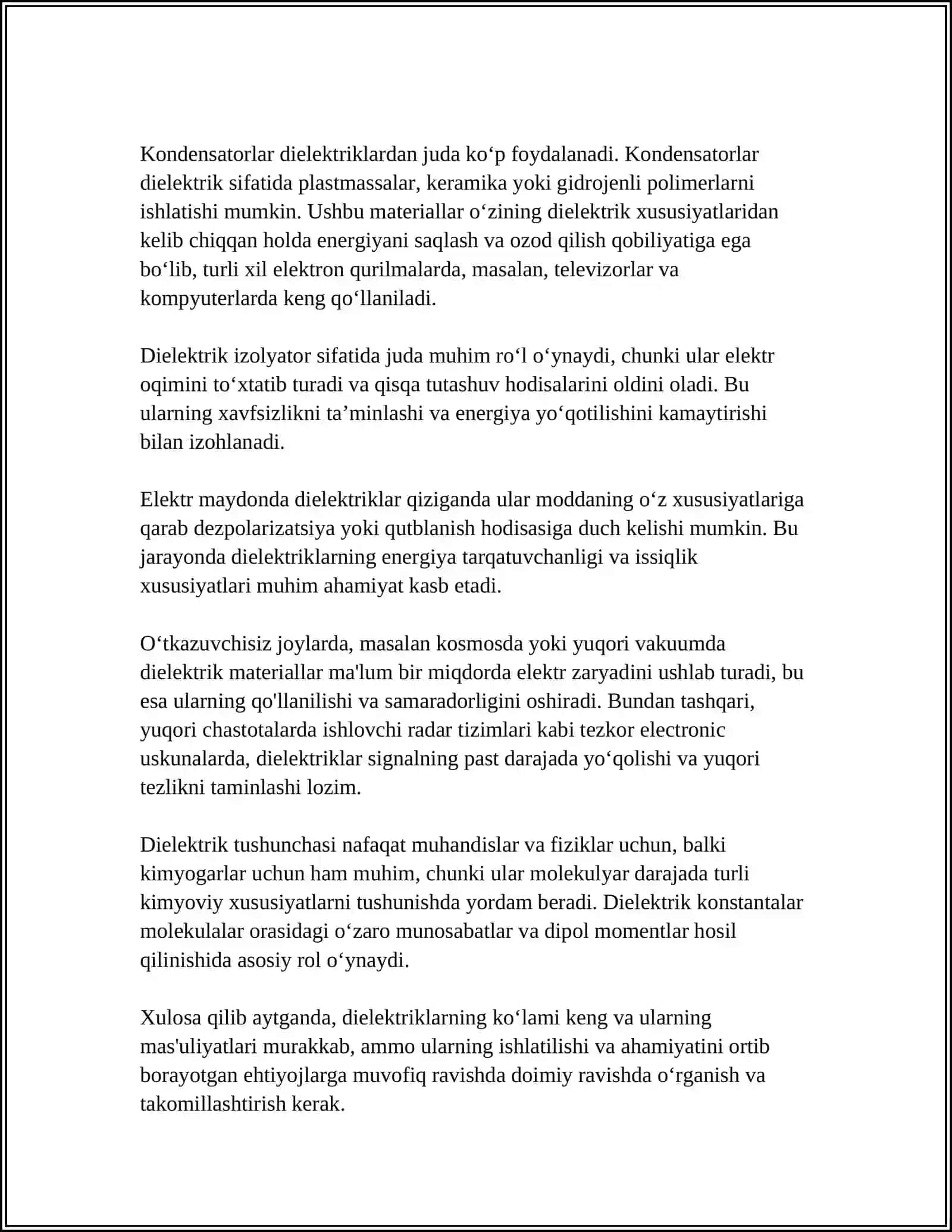 DIELEKTRIKDA ZARYADGA TA'SIR ETUVCHI KUCHLAR 4