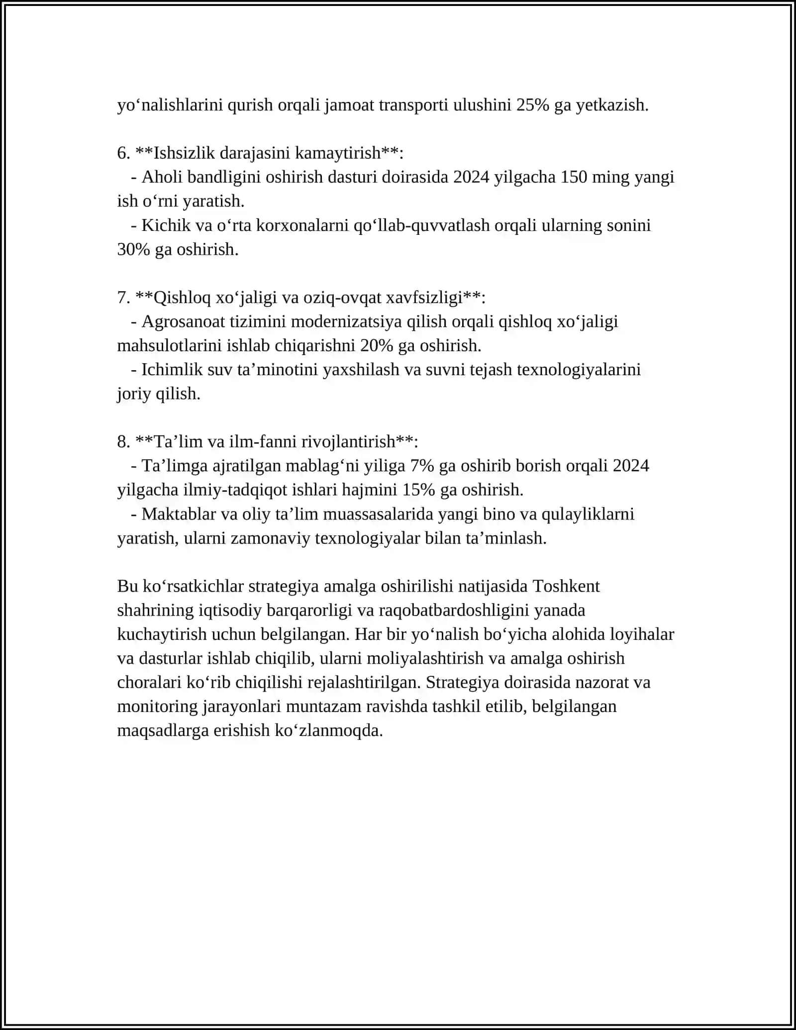 Toshkent Davlatining iqtisodiy strategiyasi (2019-2024) 4