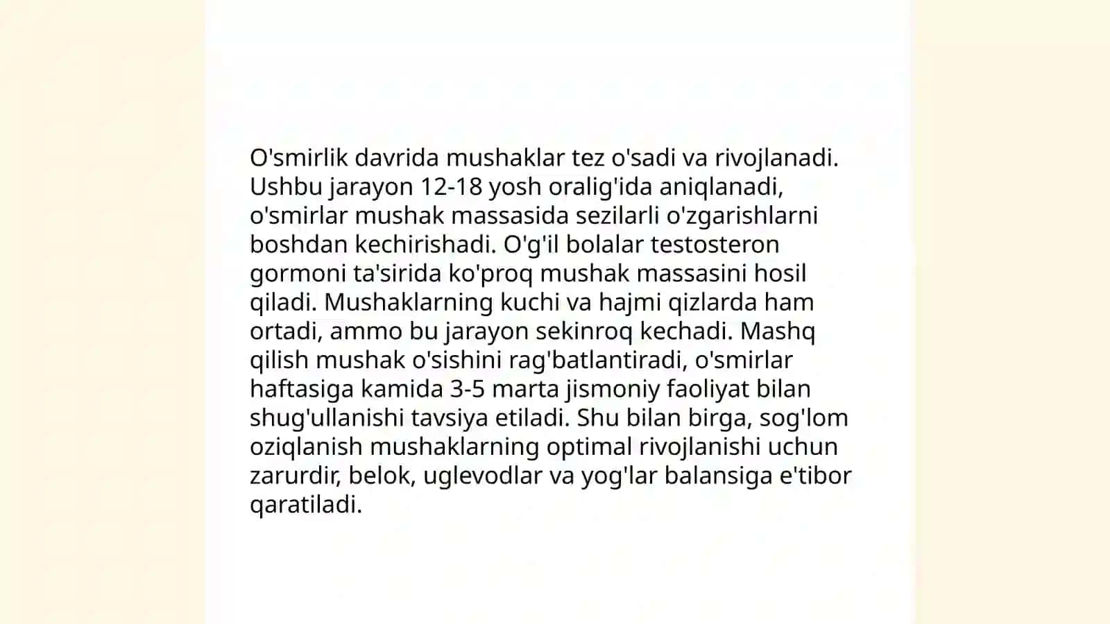 Muskullarning yoshga oid xususiyatlari va gigiyenasi 4