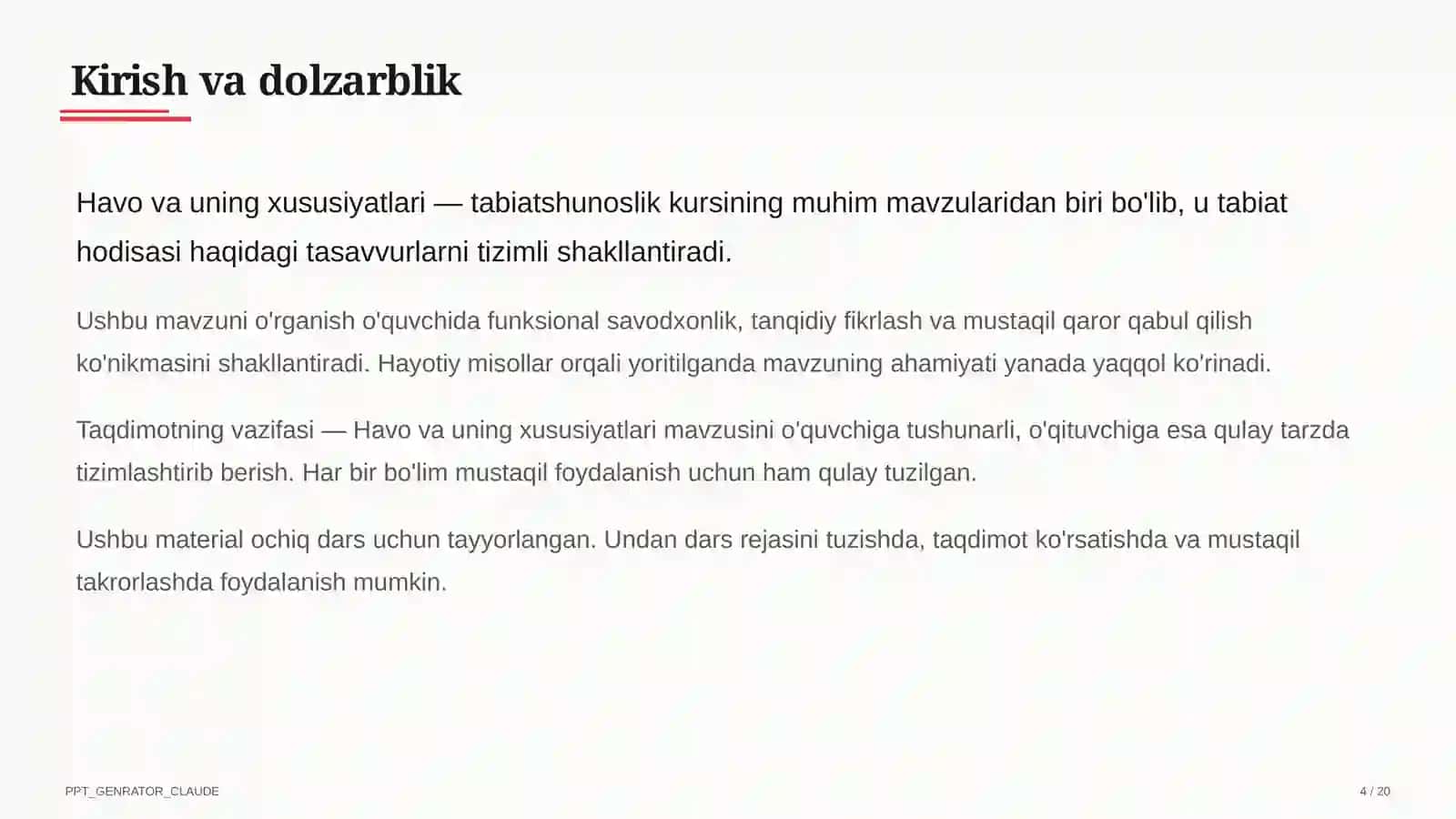 Havo va uning xususiyatlari (2-sinf) 4