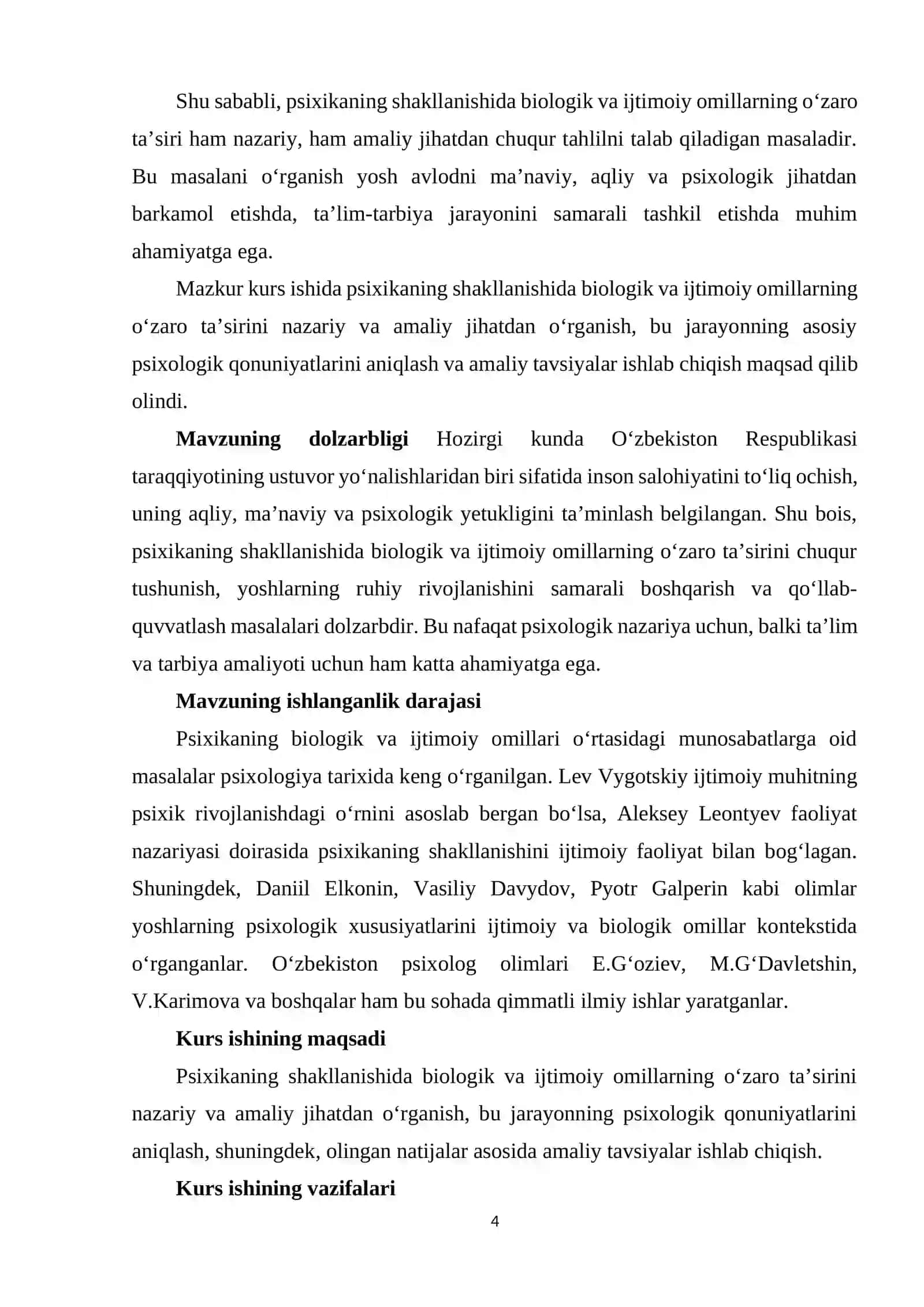 Psixikaning shakillanishida biologik va ijtimoiy omillarning oʻzaro taʼsiri 4
