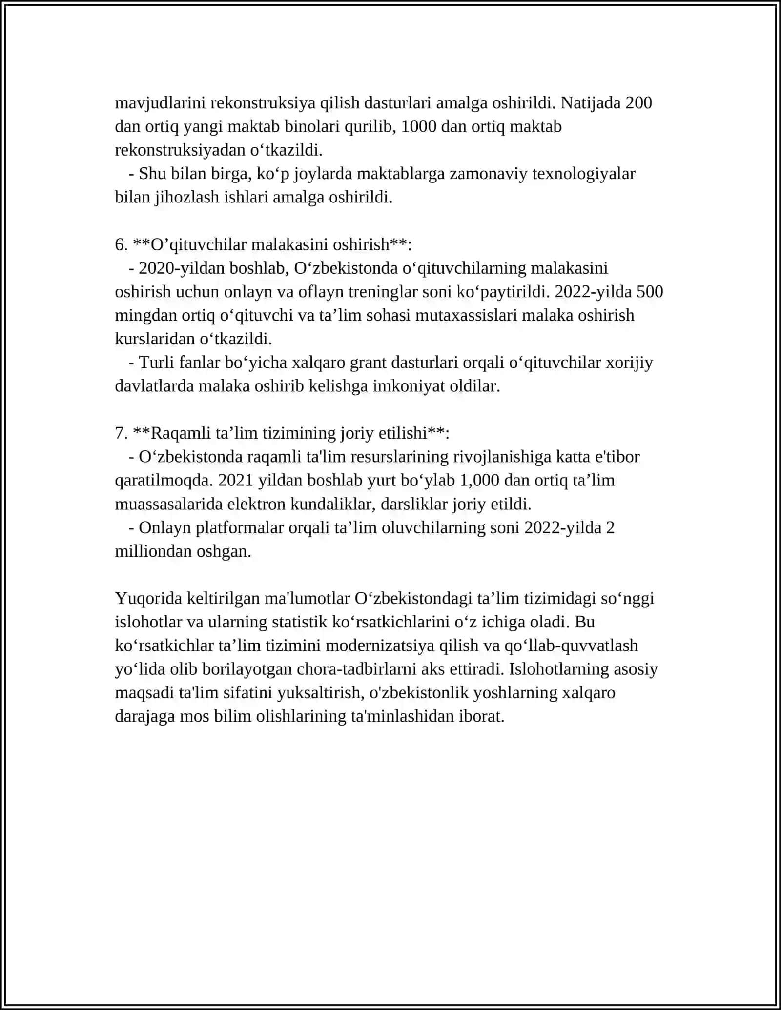 Oʻzbekistonda Ijtimoiy Sohada Amalga Oshirilayotgan Oʻzgarishlar 4