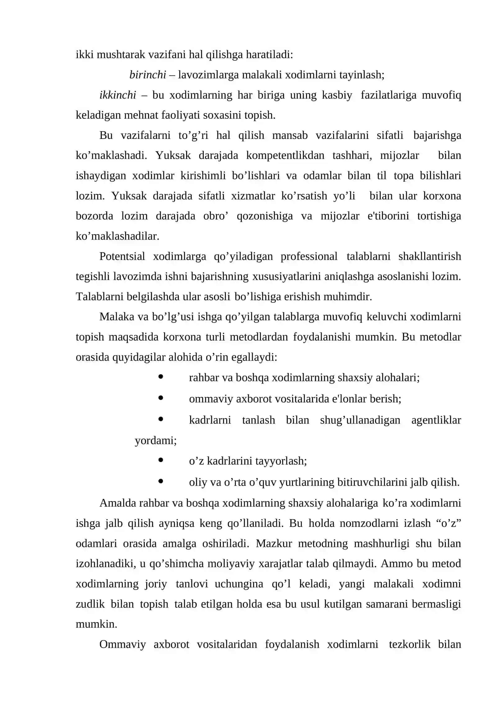 Mеhmonxona pеrsonali va mеhnat munosabatlari 4