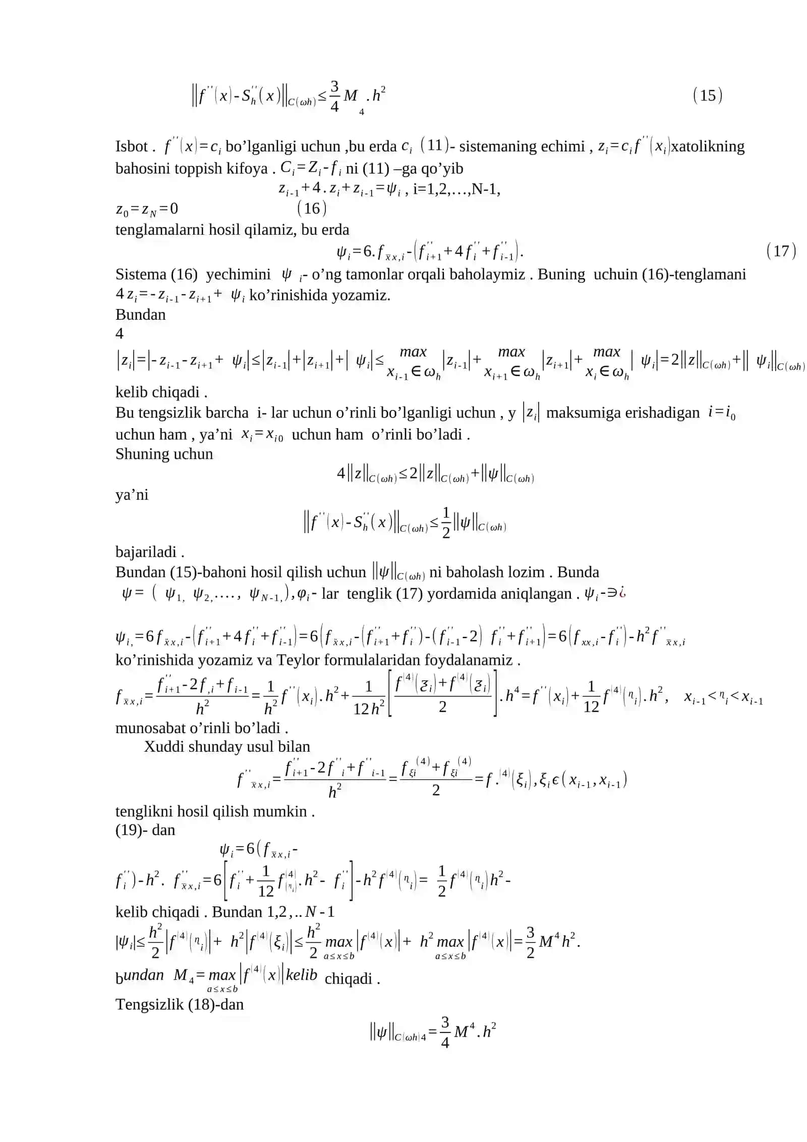 Kubik splayn bilan interpolyasiylash 4