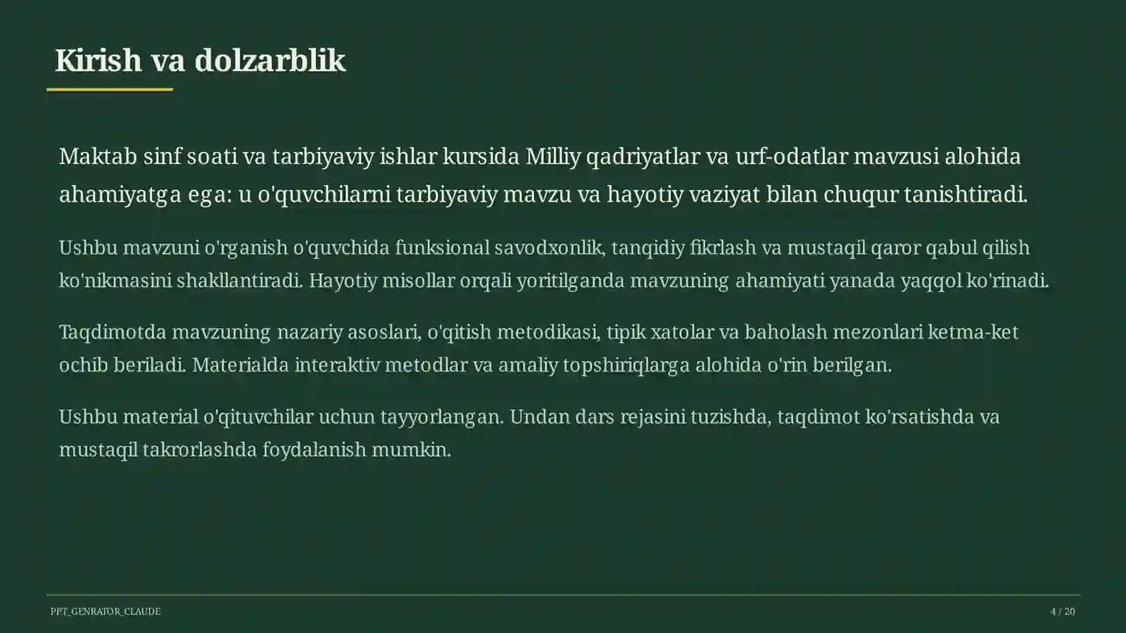 Milliy qadriyatlar va urf-odatlar 4