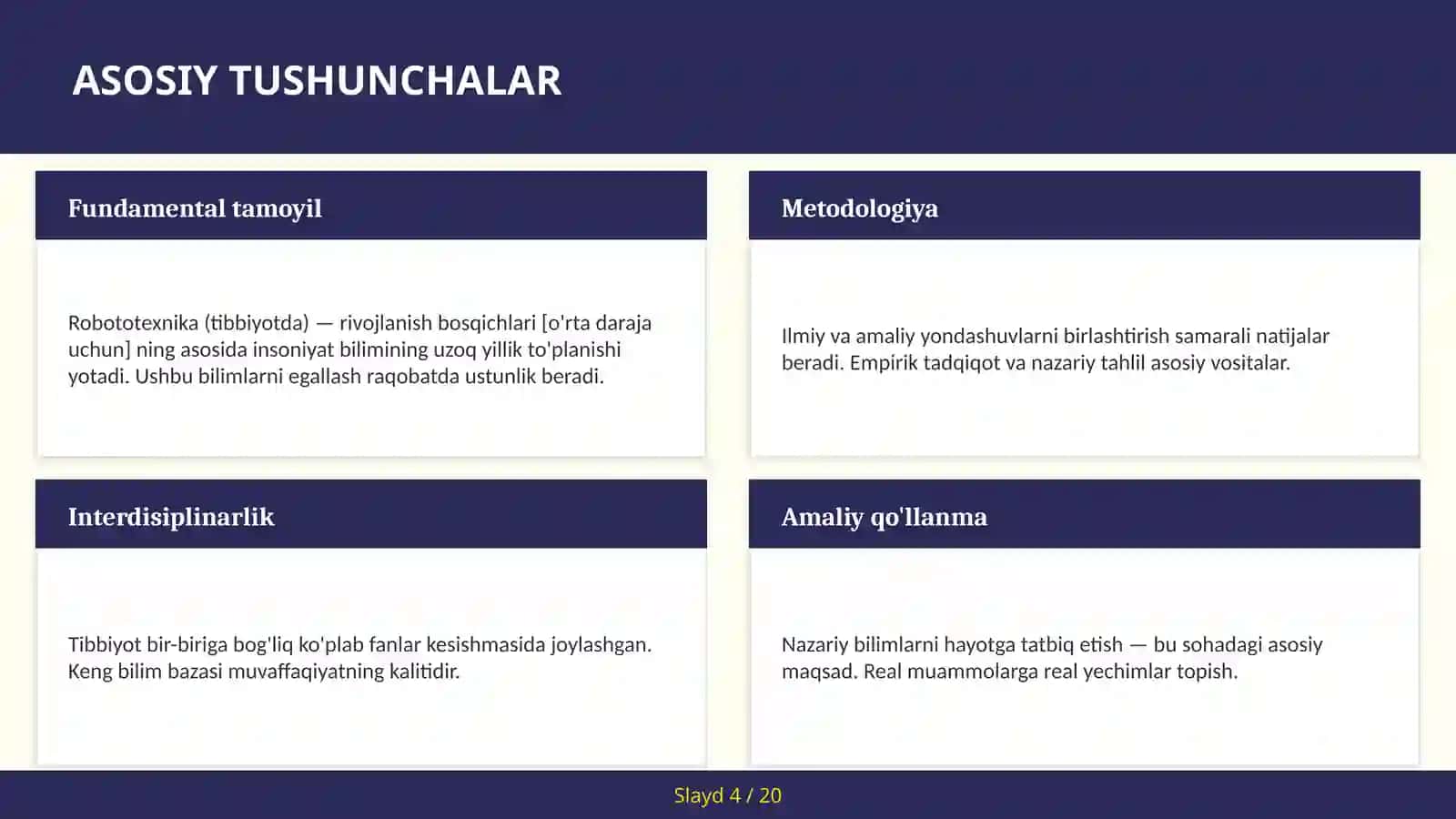 Robototexnika (Tibbiyotda) — RIVOJLANISH BOSQICHLARI [O'RTA DARAJA UCHUN] 4