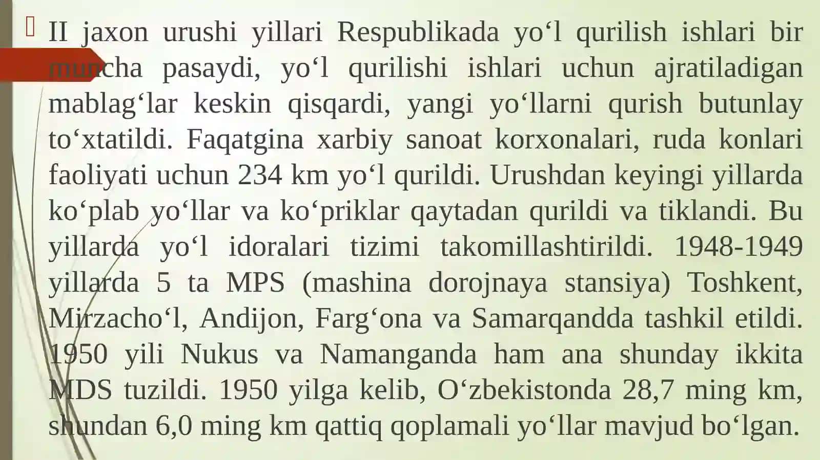 O‘zbekistonda avtomobil yo‘llar tarmog‘ini paydo bo‘lishi 4