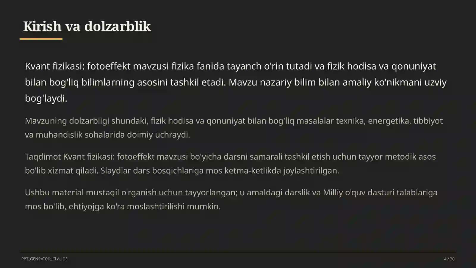 Kvant fizikasi: fotoeffekt (11-sinf) 4
