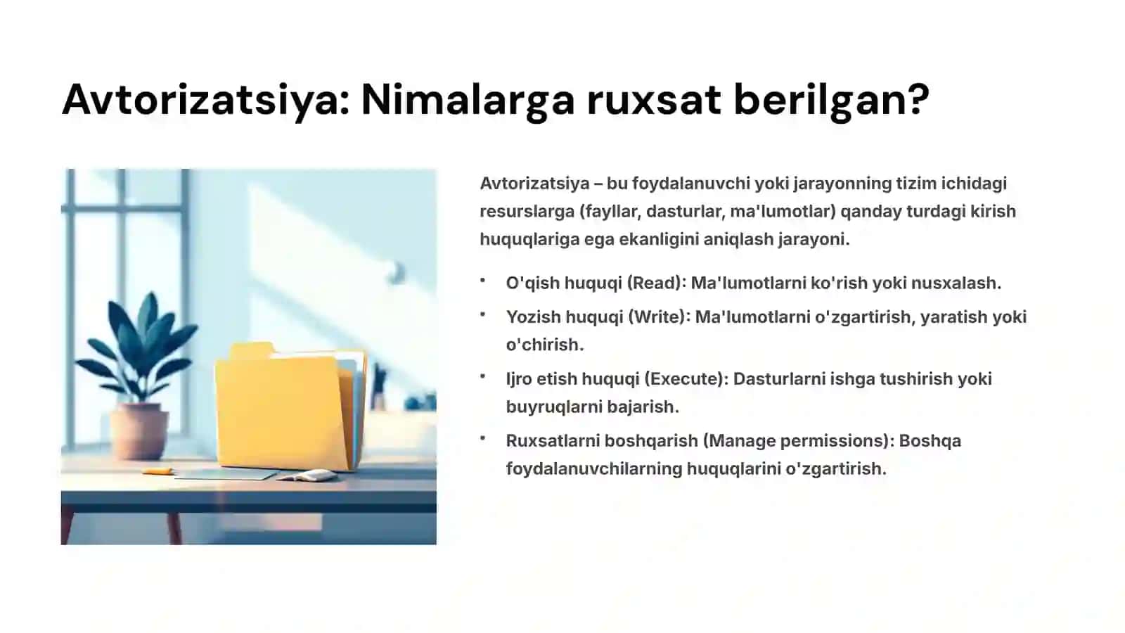 Operatsion tizimlar xavfsizligi va foydalanuvchi huquqlarini boshqarish 4