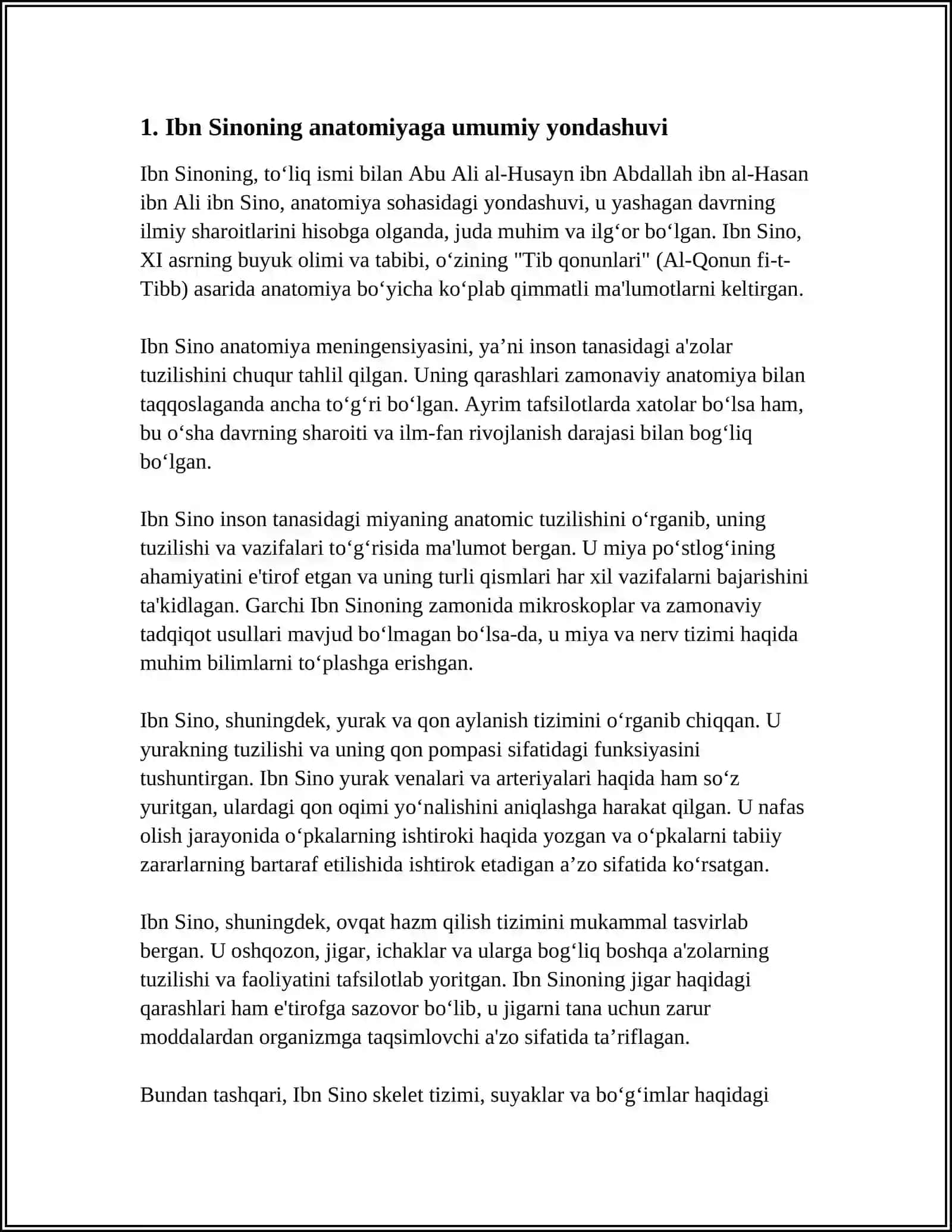 ABU ALI IBN SINONING ANATOMIYA HAQIDAGI QARASHLARI 4