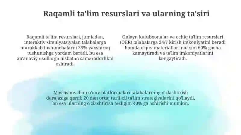 Innovatsion texnologiyalar ta'lim sifatini oshirish manbaisi sifatida 4