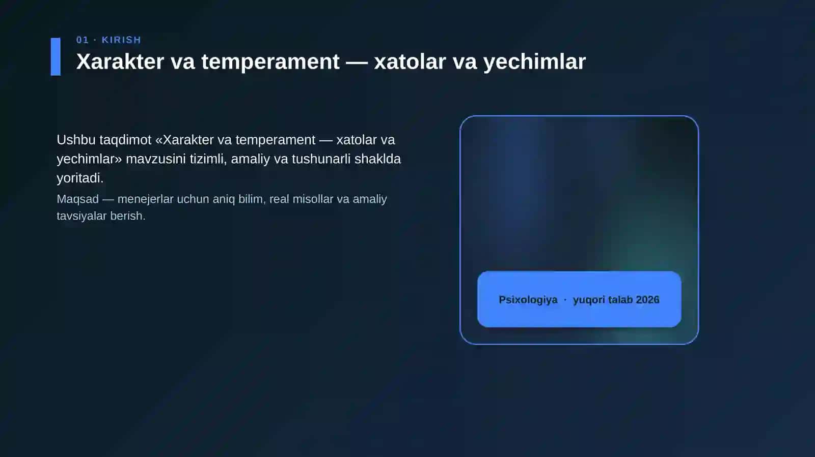 Xarakter va temperament — xatolar va yechimlar 4