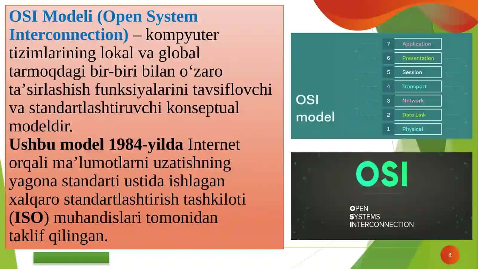 Tarmoq sathidama’lumotlarni himoyalash. Fiziksathdakompyuter tarmog‘ini himoyalash 4