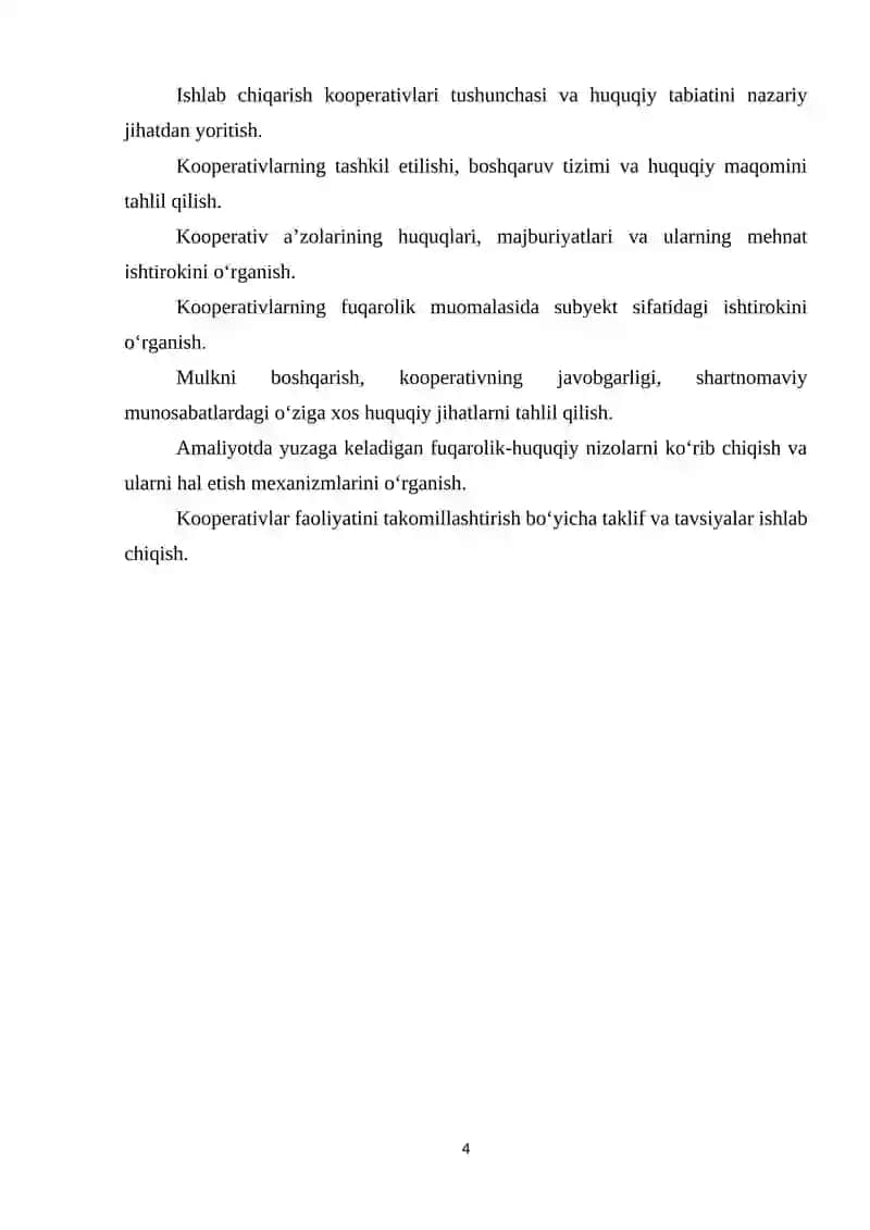 Ishlab chiqarish kooperativlari fuqorolik huquqiy munosabatlarning ishtirokchisi sifatida 4