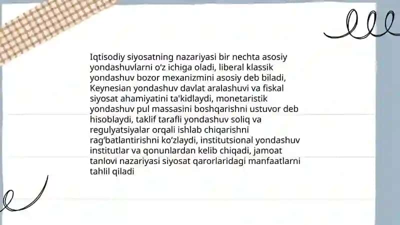Iqtisodiy siyosatning nazariy asoslari 4