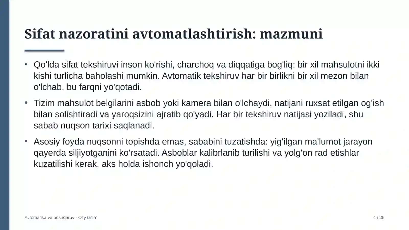 xo'jalik mollari do'konlarida sifat nazoratini avtomatlashtirish 5774 4