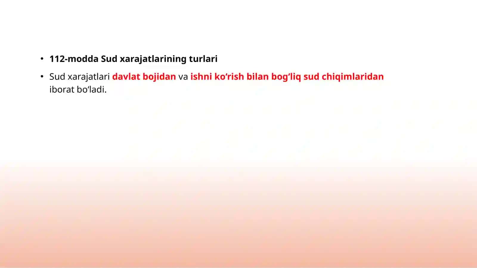 Sud xarajatlari va protsessual muddatlari 4