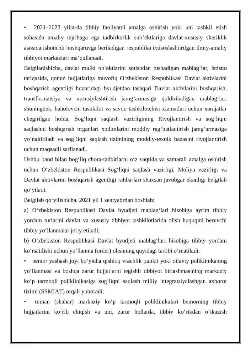 "SOG’LIQNI SAQLASHNI REJALASHTIRISH KO’RSATKICHLARINI HISOBLASH BO’YICHA MASALALAR ECHISH" 4