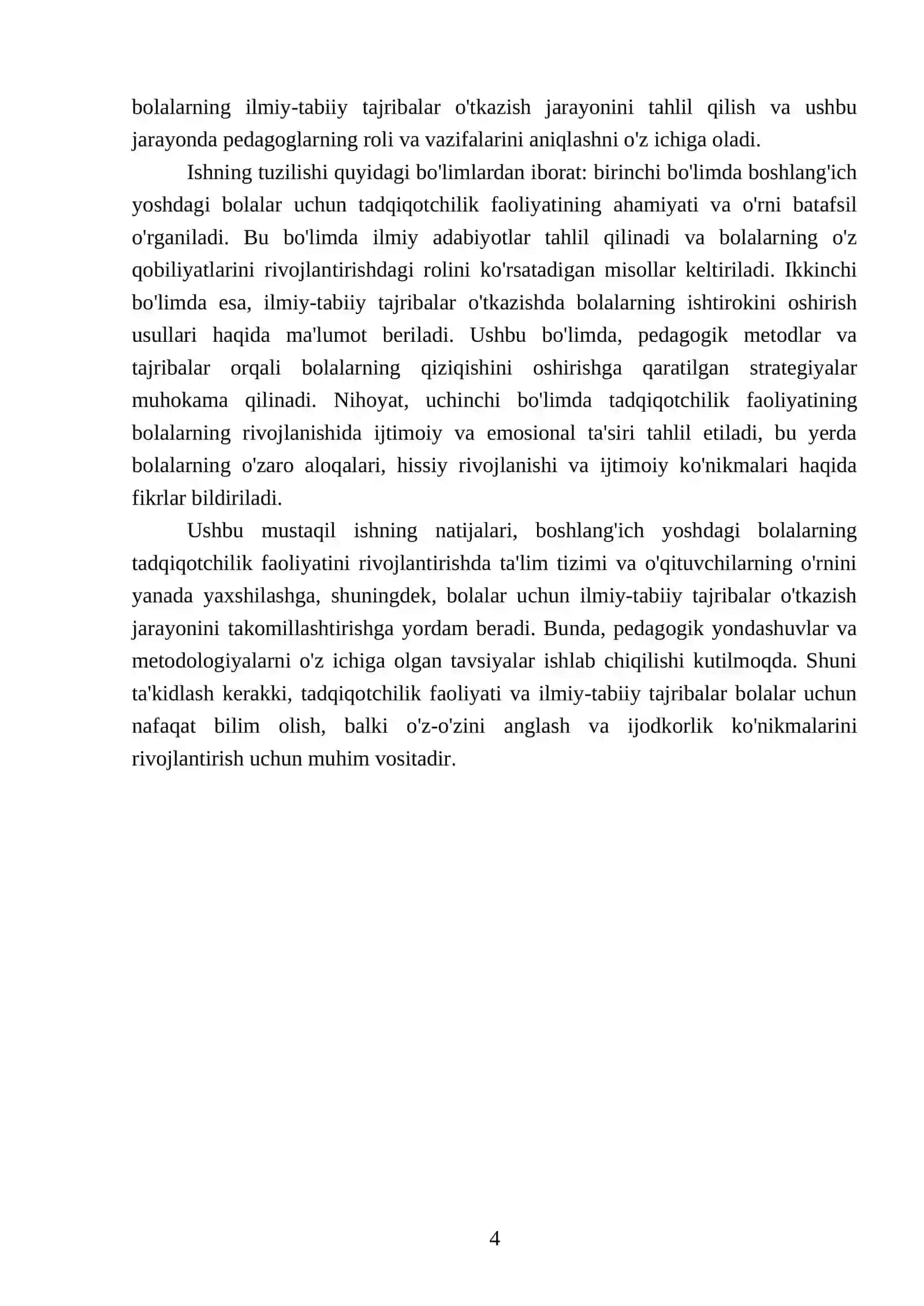 Boshlang'ich yoshdagi bolalarning tadqiqotchilik faoliyati va ilmiy-tabiiy tajribalar o'tkazish 4