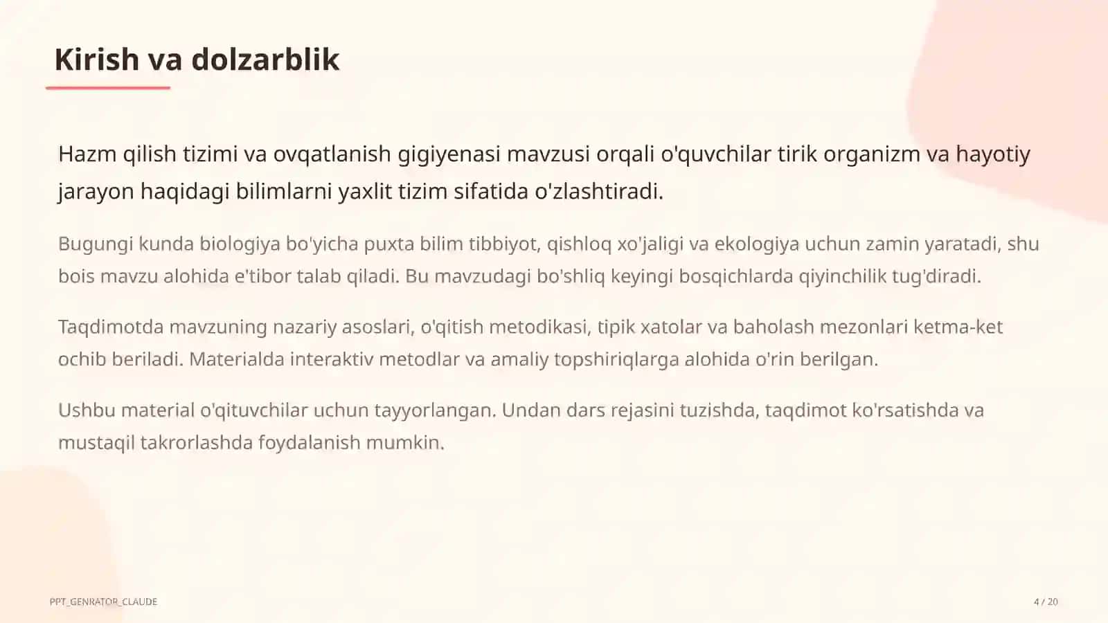 Hazm qilish tizimi va ovqatlanish gigiyenasi (8-sinf) 4