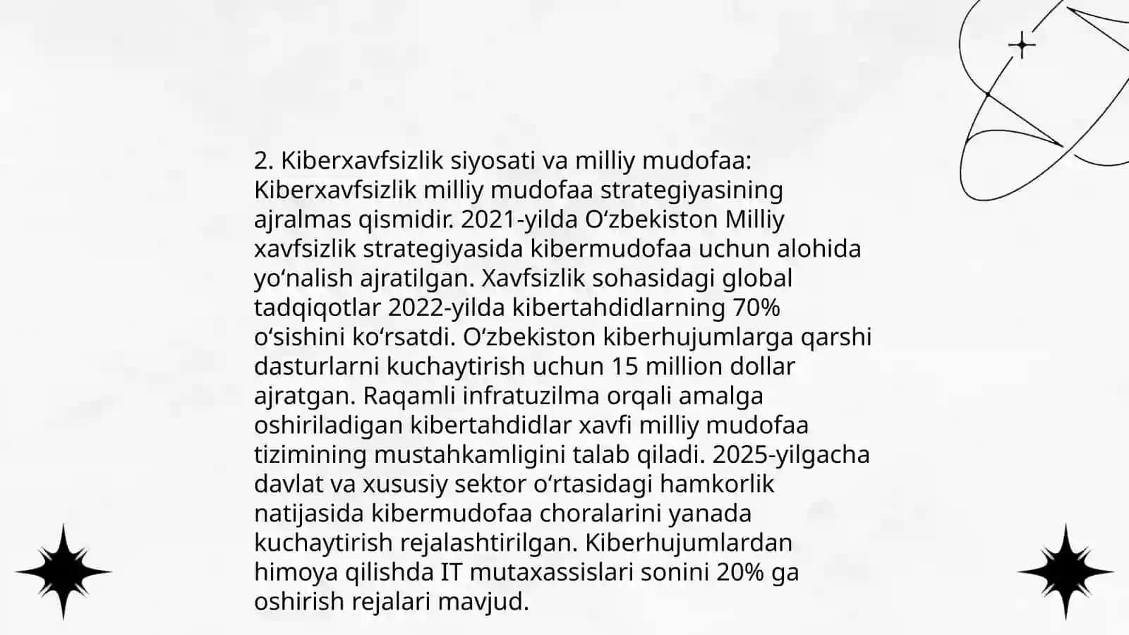 Kiberxavfsizlikning davlat siyosatidagi o’rni 4