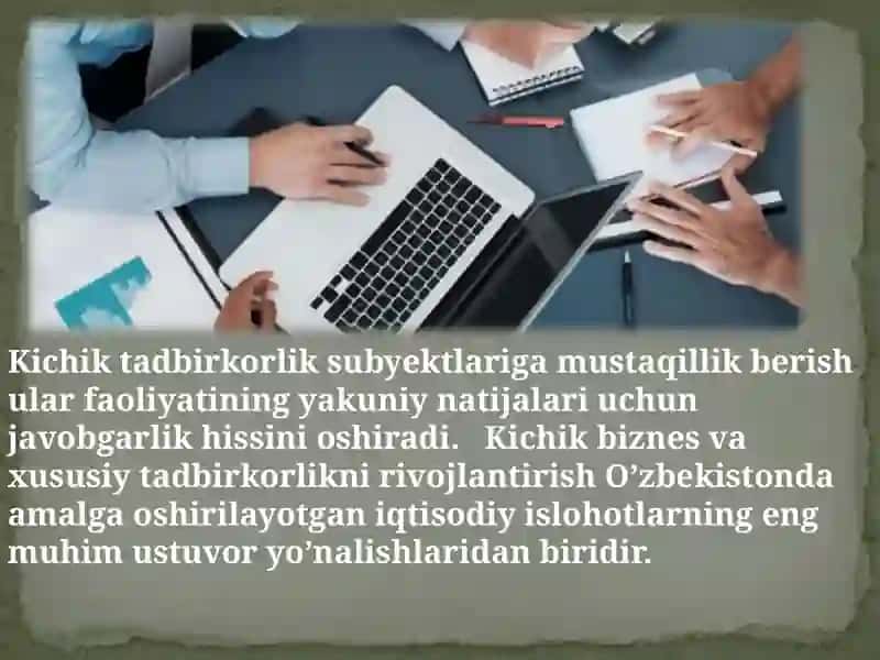 Kichik biznes va tadbirkorlik 4