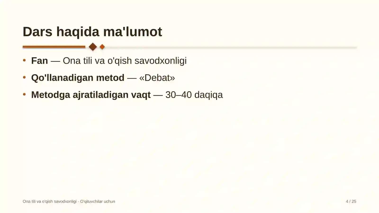 ona tili va o'qish savodxonligi darslarida debat metodidan foydalanish 9978 4