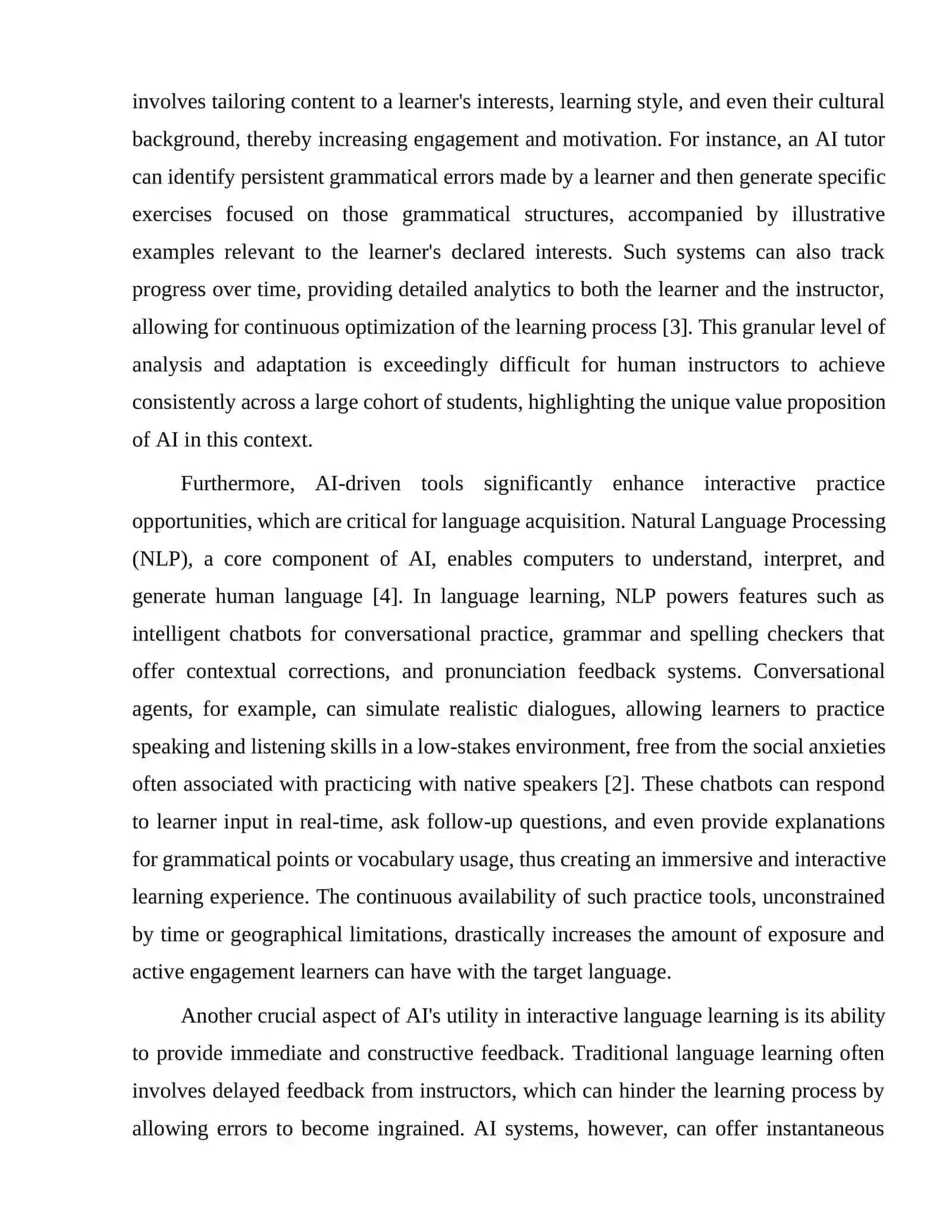 Artificial Intelligence as a Tool for Interactive Language Learning 4