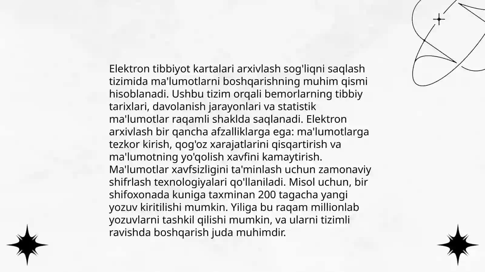 Tibbiyot axborotlarini arxivlash usullari 4