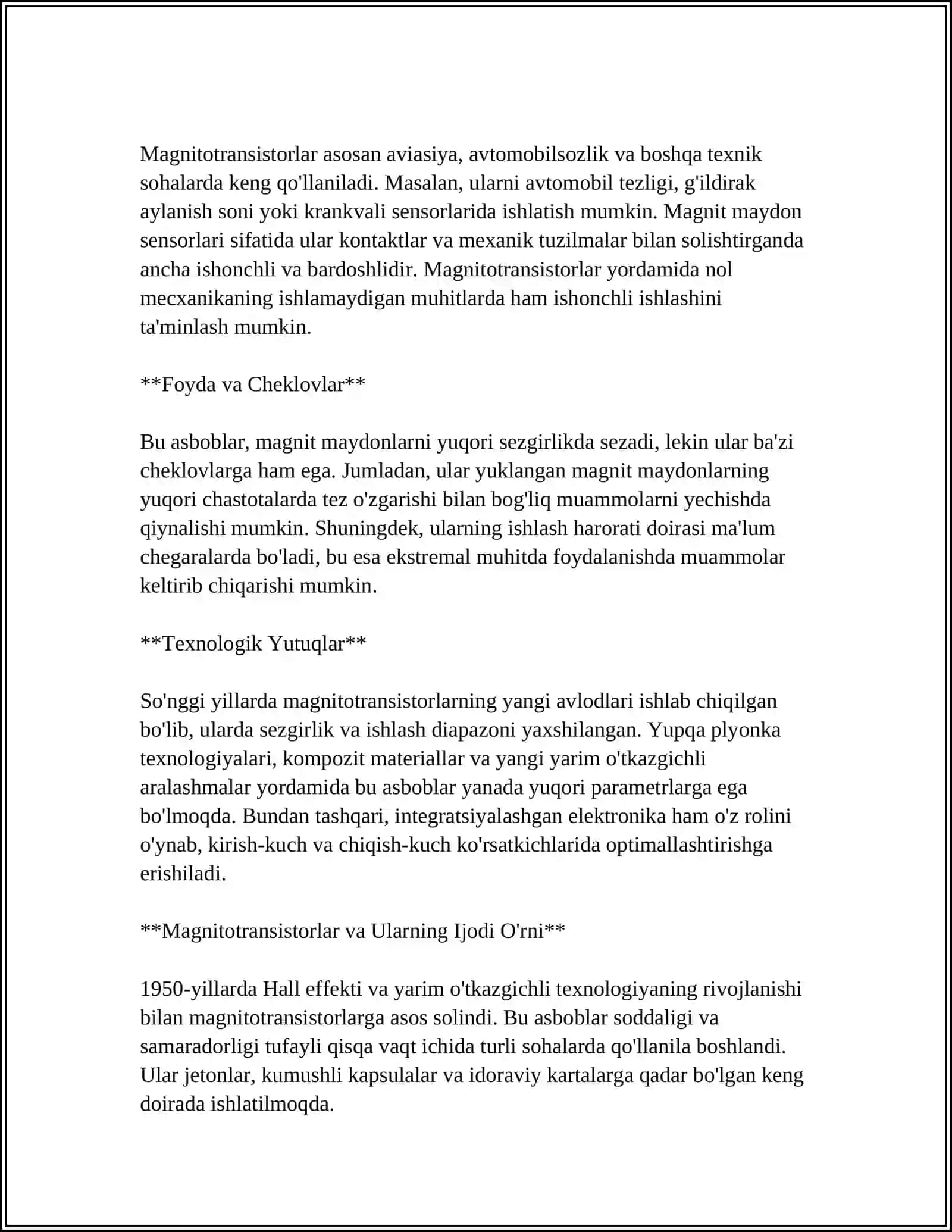 MAGNITOTRANZISTORLAR 4