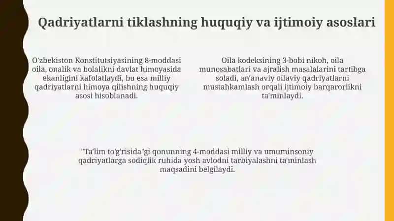 Milliy an'analarning mohiyati va tiklanish sabablari 4