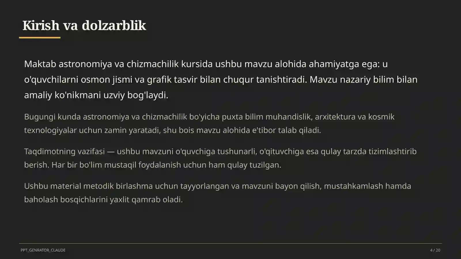 Chizmachilik asoslari: chizma asboblari va formatlar (8-sinf) 4