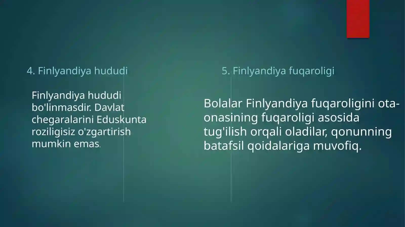 Finlandiya Konstitutsiyasi (Finlandiya Respublikasi) 4
