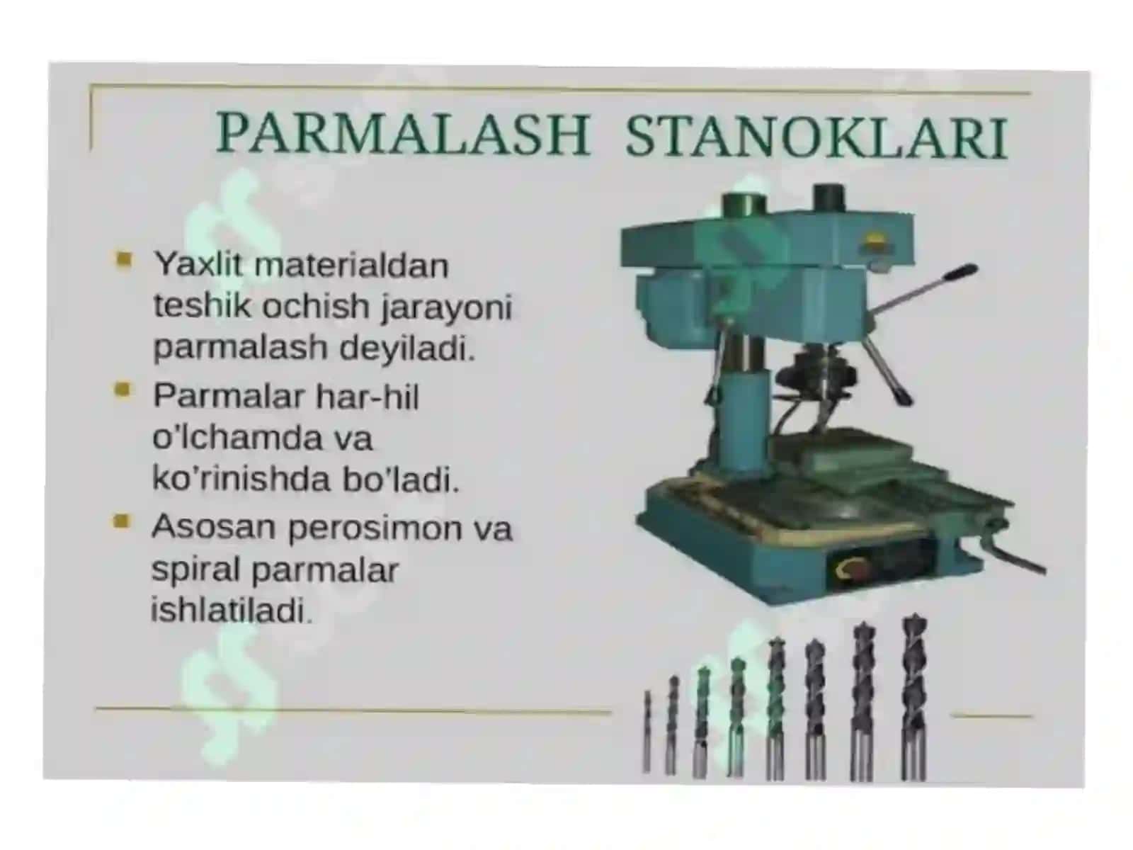 Detal yuzalariga qirquvchi va tirnovchi (abraziv )asboblar yordamidaishlov berish turlari 4