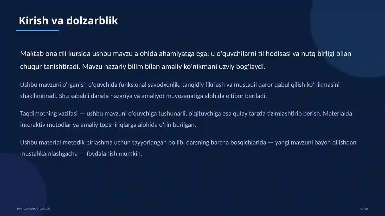 Fe'lning vazifadosh shakllari: ravishdosh va sifatdosh (7-sinf) 4