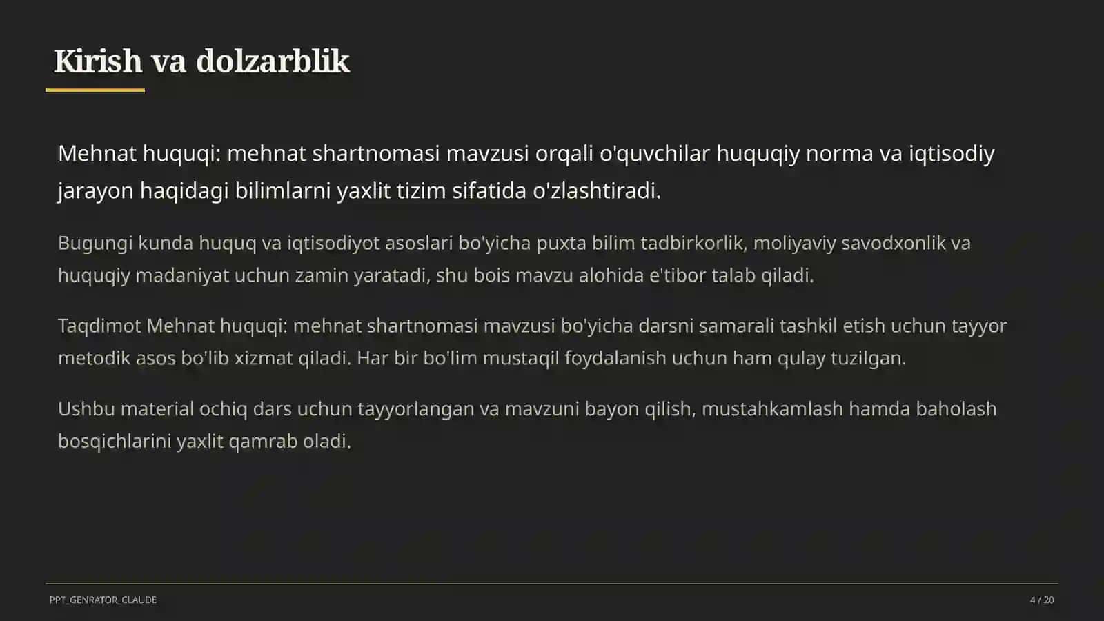Mehnat huquqi: mehnat shartnomasi (9-sinf) 4