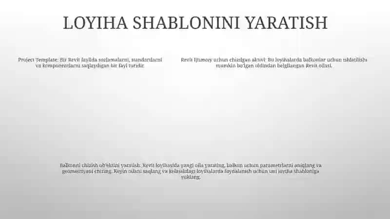 Revit Dasturida Balka Uchun Chizma Varag'Ini Yaratish 4