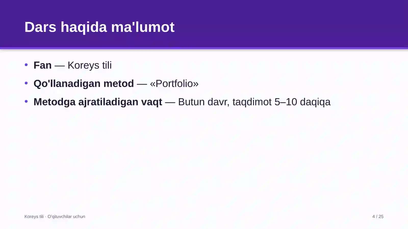 koreys tili darslarida portfolio metodidan foydalanish 4825 4