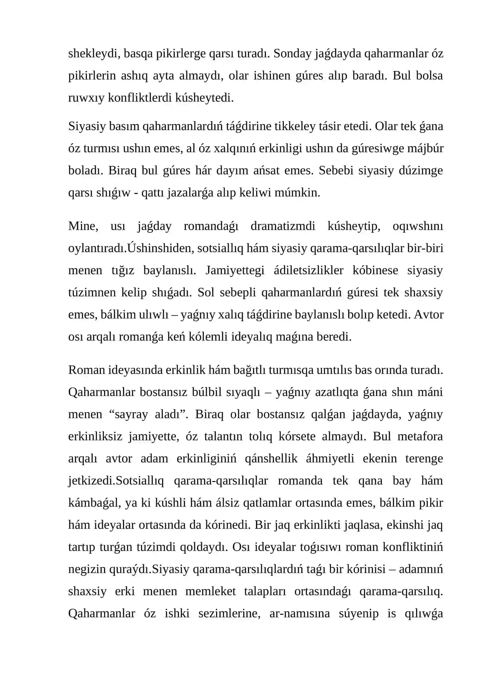A.Sadiqovtin " Bostansiz búlbil " romanında konflikt ham qaharmanliq obrazi 4
