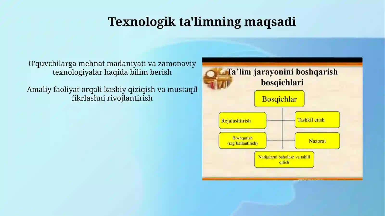 Texnologik talimning didaktik tamoyilari va talimdagi orni 4