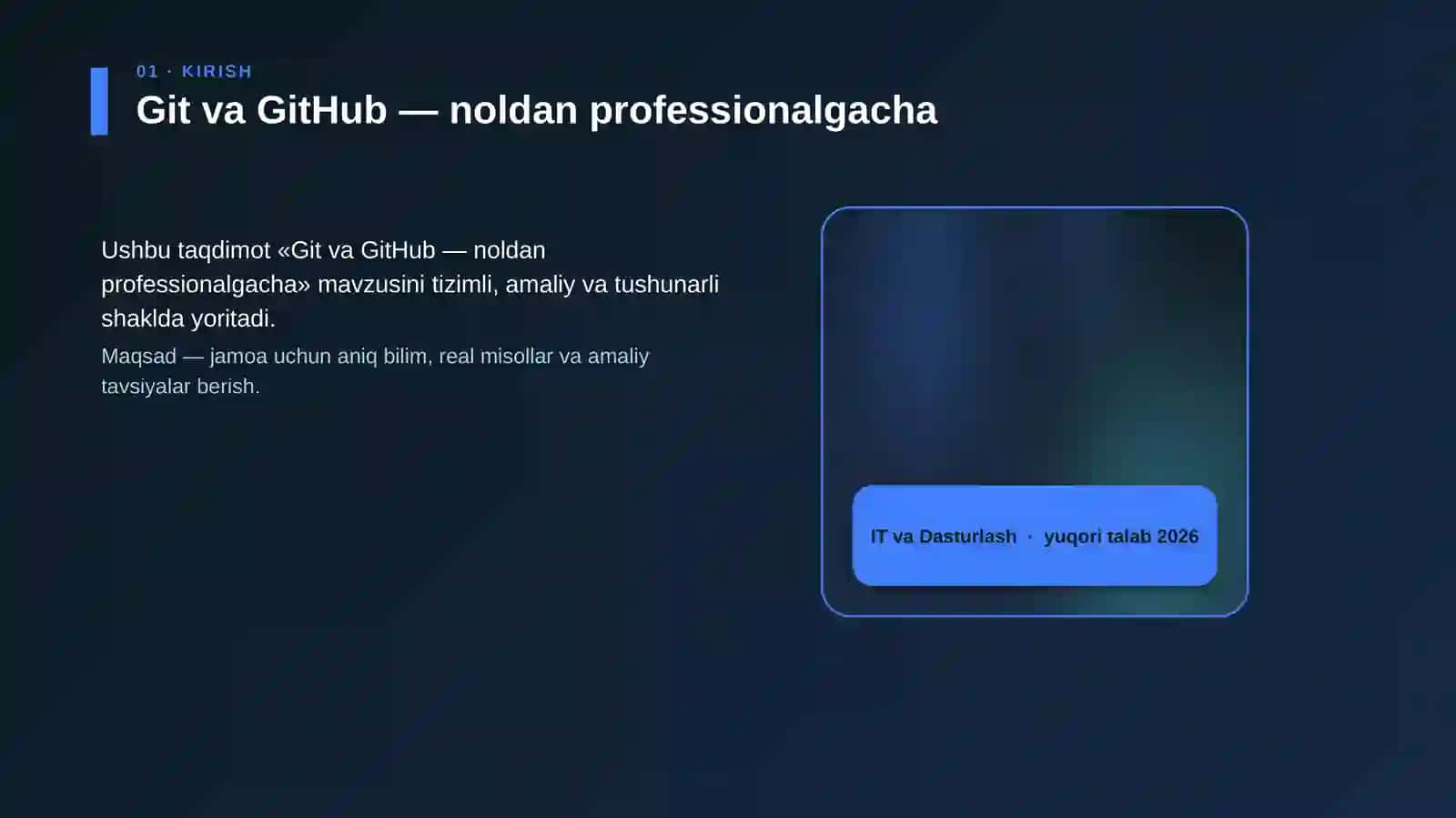 Git va GitHub — noldan professionalgacha 4