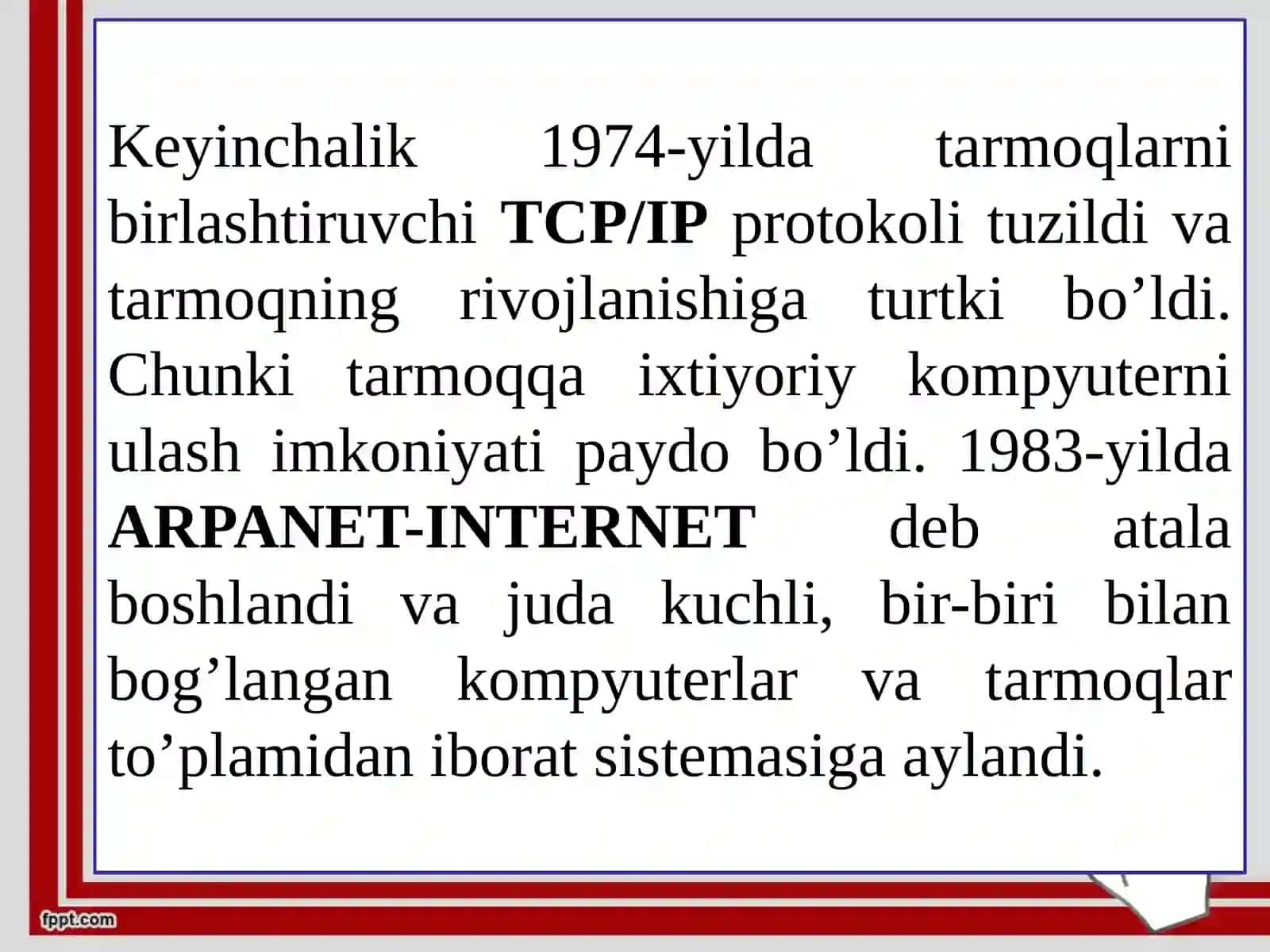 INTERNET TARMOQLARIDA AXBOROT MAKONI 4
