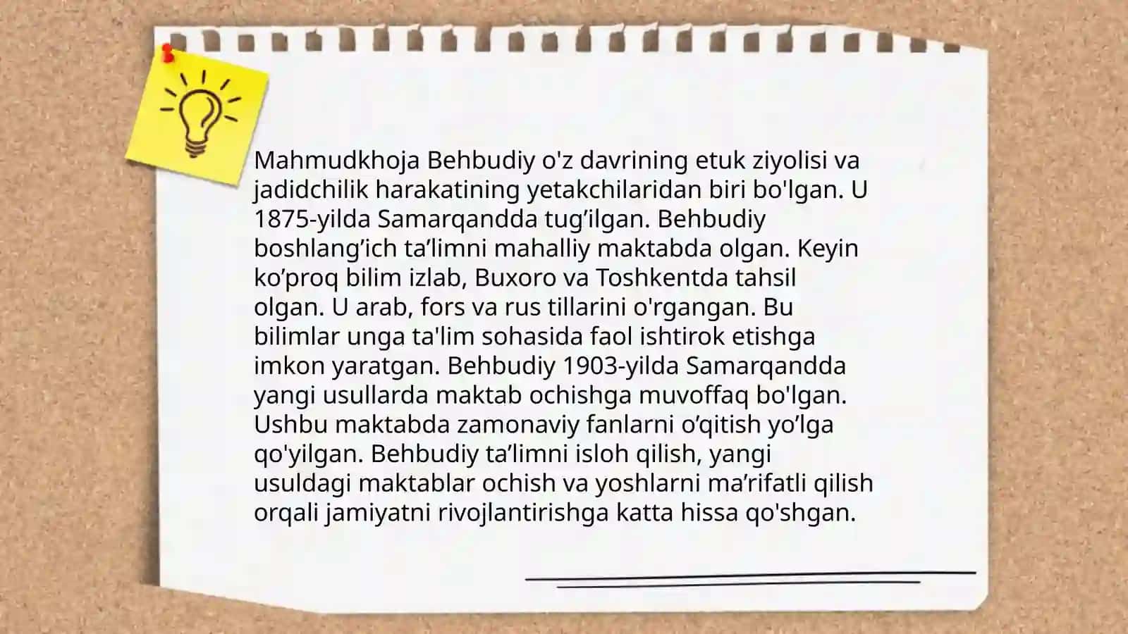 Mahmudxo'ja Behbudiyning erta hayoti 4
