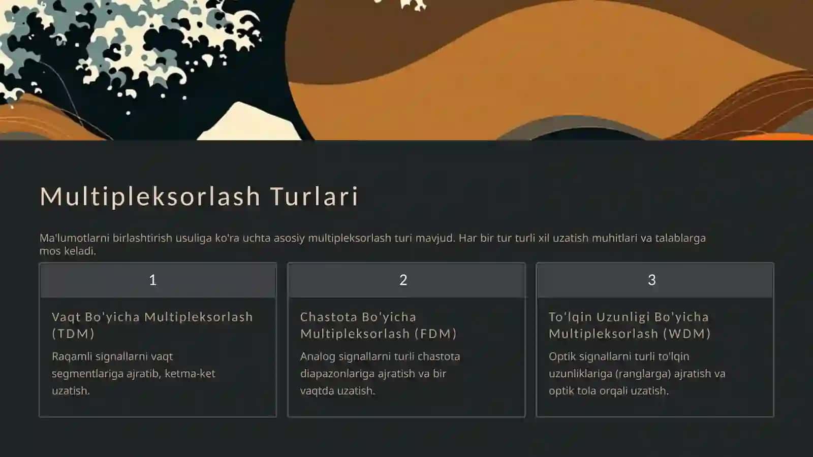 Multipleksorlash va De- multipleksorlash: Tushunchalar va Ilovalar 4